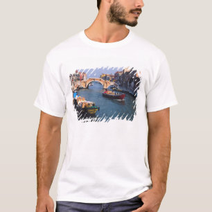 T-shirt Europe, Italie, Venise. Bateaux apportant