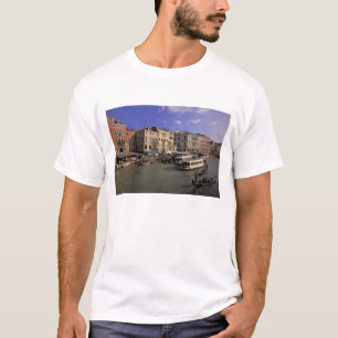 T-shirt Europe, Italie, Venise, Circulation de bateaux par