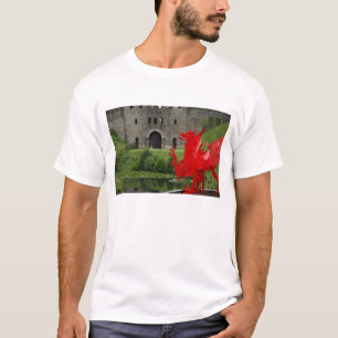 T-shirt Europe, Pays de Galles, Cardiff. Château de Cardif