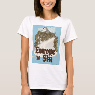 T-shirt Europe Pour Skier