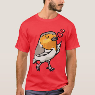 T-shirt Européen Robin Bird Kawaii Emoticon garçon