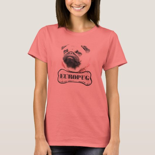 T-shirt Europug Brutal Face Ladies Ringer (Devant)