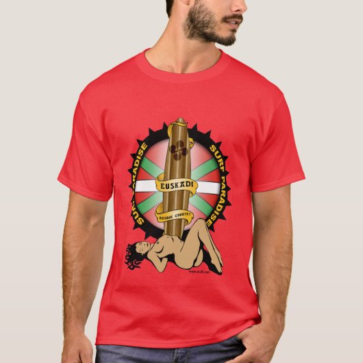 T-shirt Euskadi surf design (Devant)