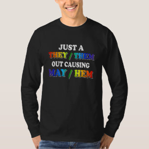 T-shirt EuxIls Causing MayHem Fierté Nonbinaire Enby LGB