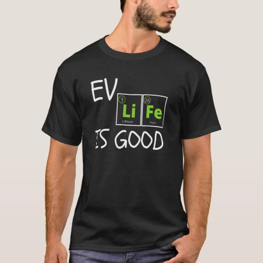 T-shirt EV Life Périodique Table des éléments Eco Mode Ele (Devant)