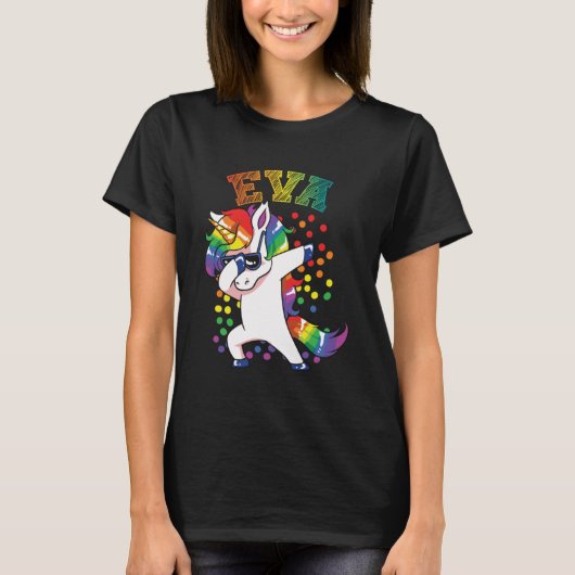 T-shirt Eva Dabbing Unicorn (Devant)