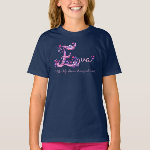 T-shirt Eva filles nom et sens E monogramme