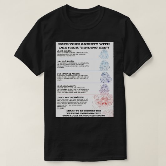 T-shirt Évaluez votre ANXIÉTÉ (Design devant)