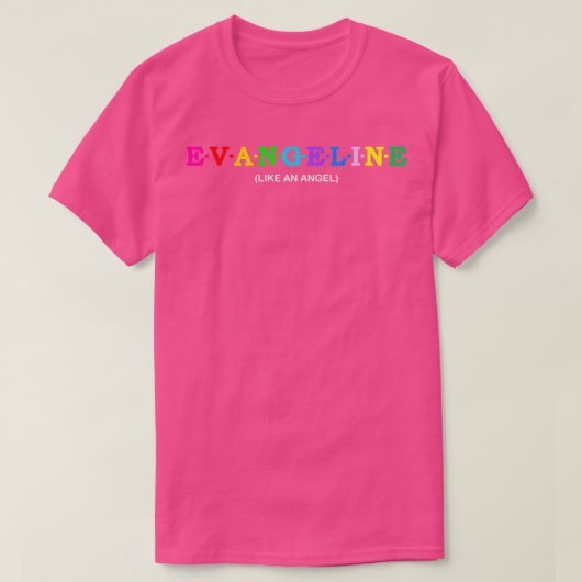 T-shirt Evangeline comme un ange (Design devant)