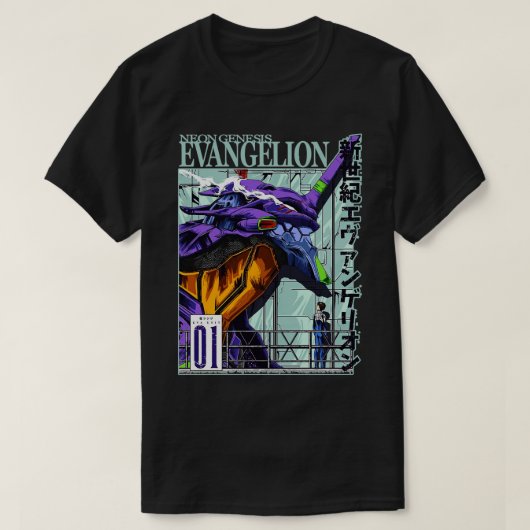 T-shirt evangelion néon genèse évangélique (Design devant)