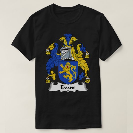 T-shirt Evans Armoiries de la famille Crest  (Design devant)