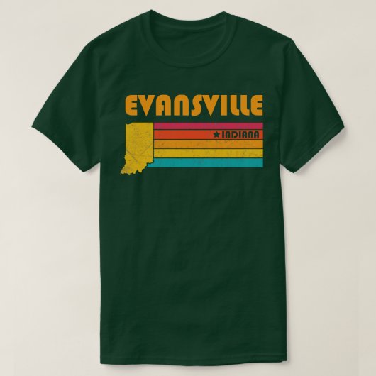 T-shirt Evansville Indiana Souvenir Vintage (Design devant)