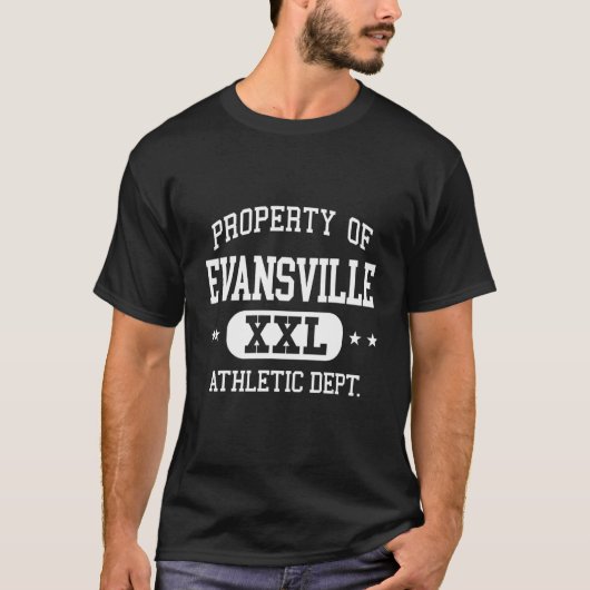 T-shirt Evansville Retro Athletic Property Dept (Devant)