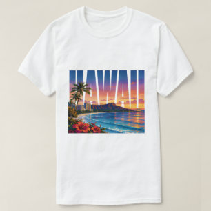 T-shirt Évasion paradisiaque de l'île tropicale d'Hawaï