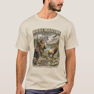 T-shirt Évasion sauvage de Bigfoot dans les montagnes Roch