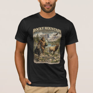 T-shirt Évasion sauvage de Bigfoot dans les montagnes Roch