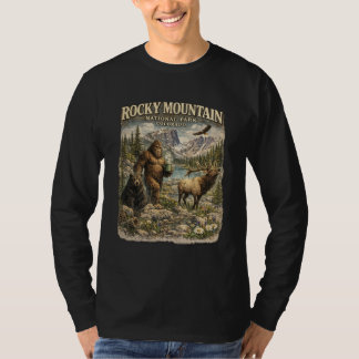T-shirt Évasion sauvage de Bigfoot dans les montagnes Roch