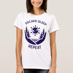 T-shirt Évasion Sommeil Répétition Retraite de camping