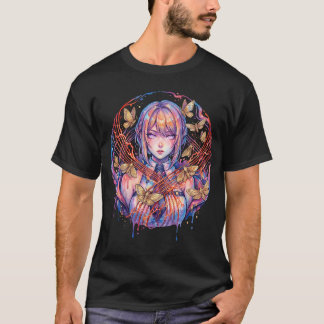 T-shirt Evelyn Chevalier ZZZ Portrait de Câbles Brûlants R
