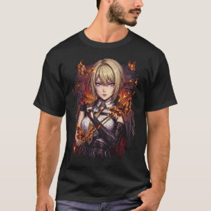 T-shirt Evelyn Chevalier ZZZ Portrait de Câbles Rouge Brûl