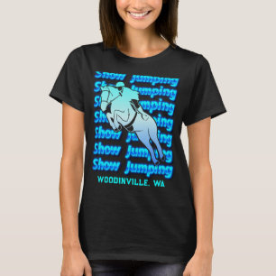 T-shirt Événement de saut à cheval ou date de lieu Nom T S
