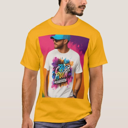 T-shirt Evénement d'exécution couleur. (Devant)