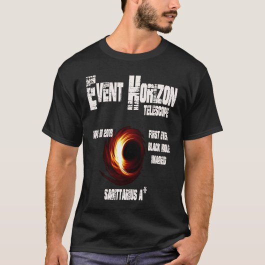 T-shirt Event Horizon Telescope Sagittarius Black Hole (Devant)