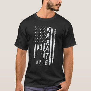 T-shirt Eventail de karaté classique drapeau américain Usa