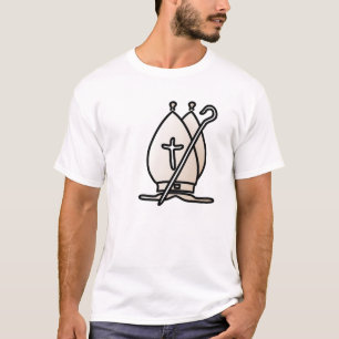 T-shirt Évêque blanc Shirt d'échecs