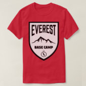 T-shirt Everest Base Camp Shield Noir et Blanc Classic T (Design devant)