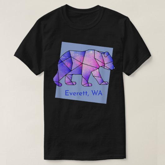 T-shirt Everett WA Galaxy Ours animal géométrique Abstrait (Design devant)
