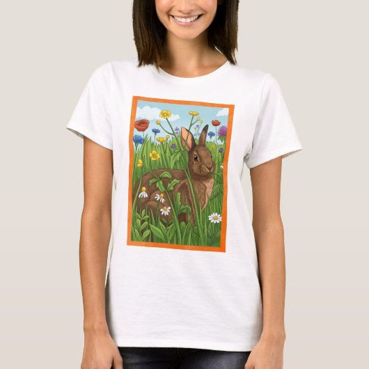 T-shirt Every Bunny Loves Flowers (Devant)