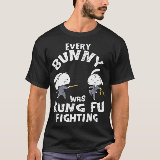 T-shirt Every Bunny Was Kung Fu Fighting  Ninja Easter (Devant)