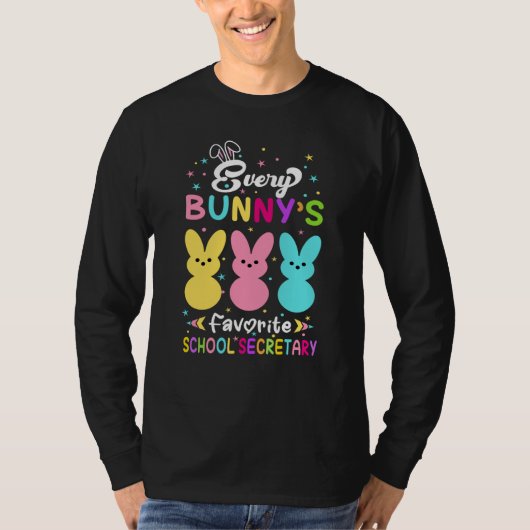 T-shirt Every Bunny's Favorite School Secretary Religious (Devant)