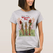 T-shirt Every Day is Women's Day Hand-Painted Floral  (Devant)