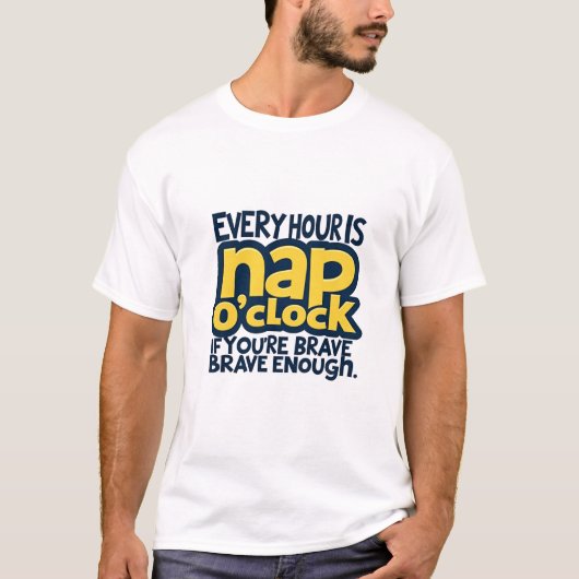 T-shirt Every Hour is Nap o’Clock Funny Cat & Clock Desin (Devant)