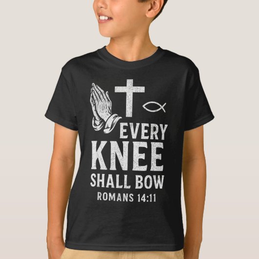 T-shirt Every Knee Shall Fall Romans 14_11  (Devant)