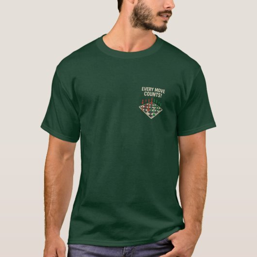 T-shirt Every Move Counts Candlestick Chess Tee (Devant)
