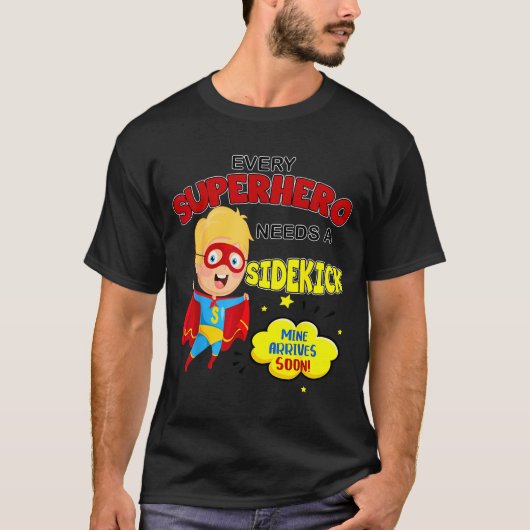 T-shirt Every Superhero Needs A Sidekick New Big Brother  (Devant)