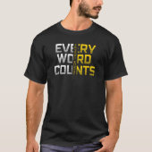 T-shirt Every Word Counts Speech Therapy (Devant)