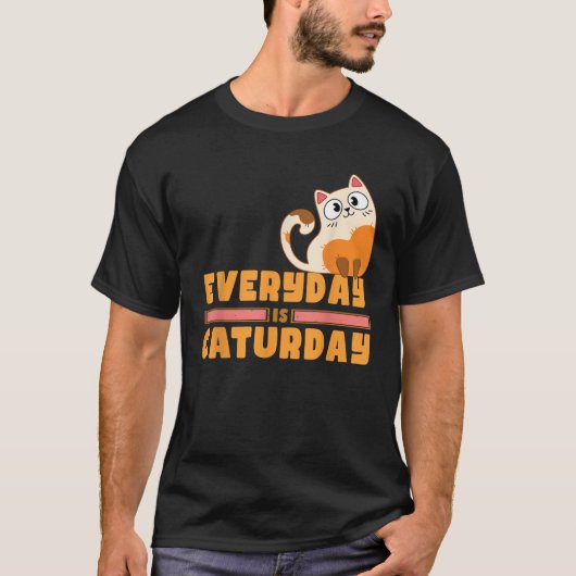 T-shirt Everyday is Caturday Cat Lovers (Devant)