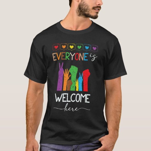 T-shirt Everyone is welcome here Unity Day Anti Bullying A (Devant)