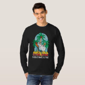 T-shirt Everything is fine snowman sun lounger Vacation fl (Devant entier)