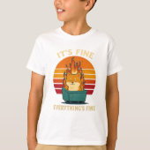 T-shirt Everything’s Fine – Calm in Chaos Meme Art (Devant)