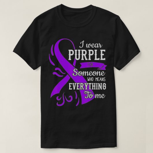 T-shirt Everything To Me Epilepsy Day Purple Ribbon Epilep (Design devant)