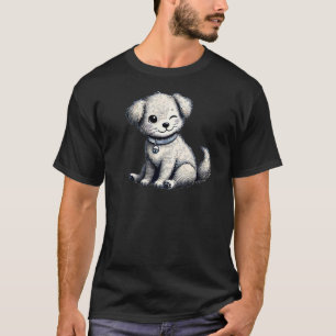 T-shirt évier cheky - Assis Golden Retriever TSQ