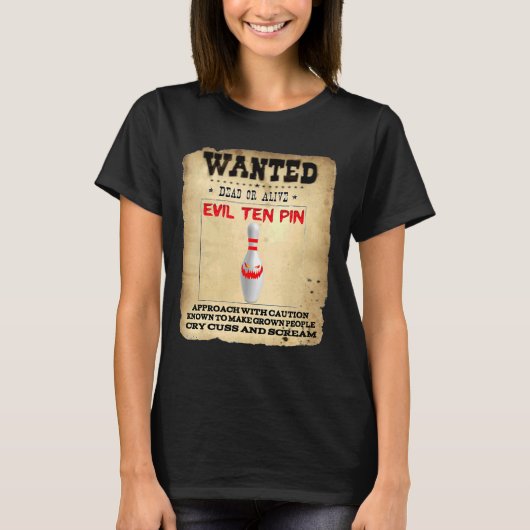 T-shirt Evil Dix Pin 10 Bowling Manches Courtes (Devant)
