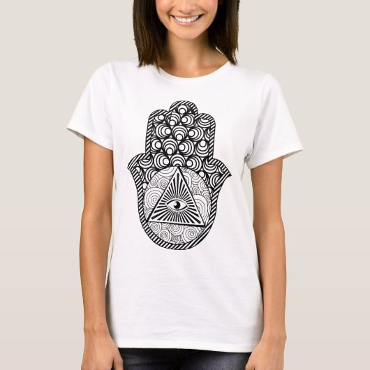 T-shirt Evil Eye Protection Hamsa (Voorkant)