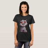 T-shirt Evil Petit Démon Chat Drôle Design (Devant entier)