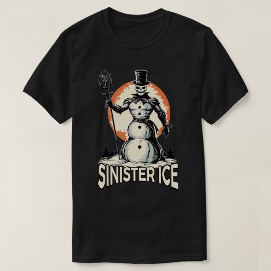 T-shirt Evil Snowman Sinister Ice (Design devant)